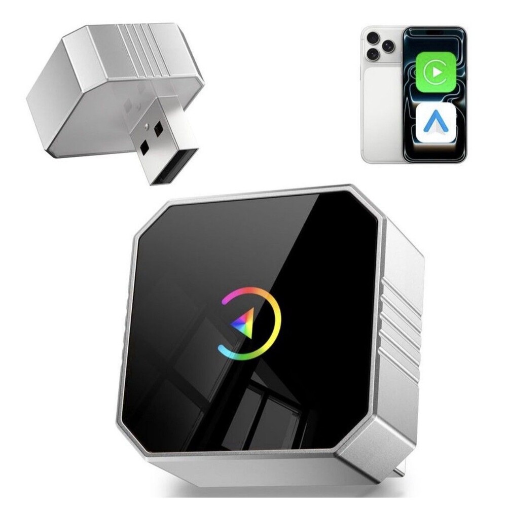 2026 Upgrade Mini Wireless CarPlay Adapter for CarPlay & Android Auto